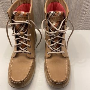 Tan Leather Sperry Boots